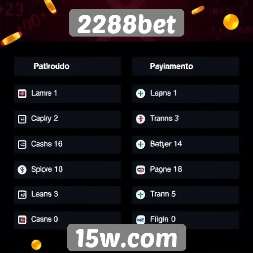 Métodos de pagamento aceitos na plataforma 2288bet